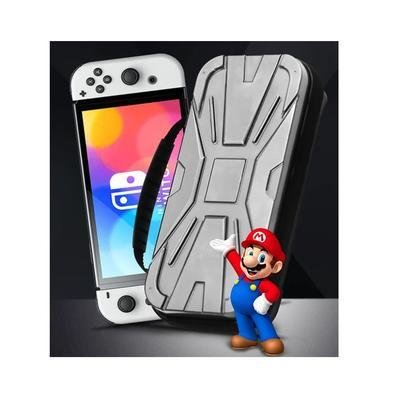 Hard Case Bolsa Estojo De Viagem E Protecao Rigida Para Nintendo Switch E Switch Oled Prata