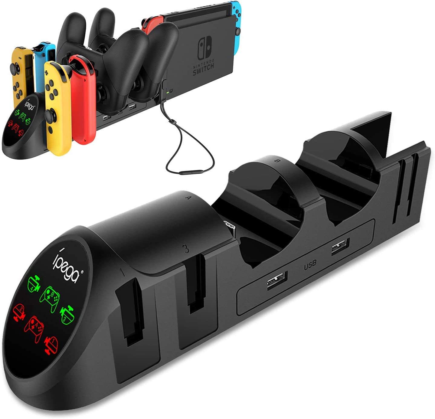 Dock Base Estação De Carregamento Para Nintendo Switch  OLED 4 Controle Joy-con E 2 Pro