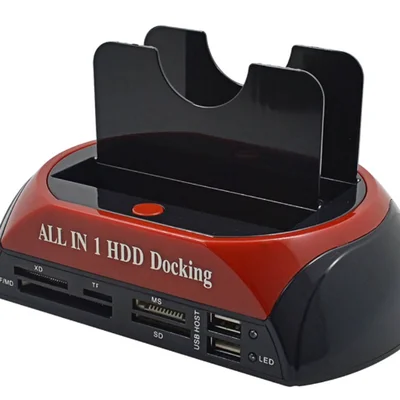 Case Dock Station 2 Hd Externo Sata 2,5'' 3,5'' Ide Pen Drive Cartão Sd E-sata Usb
