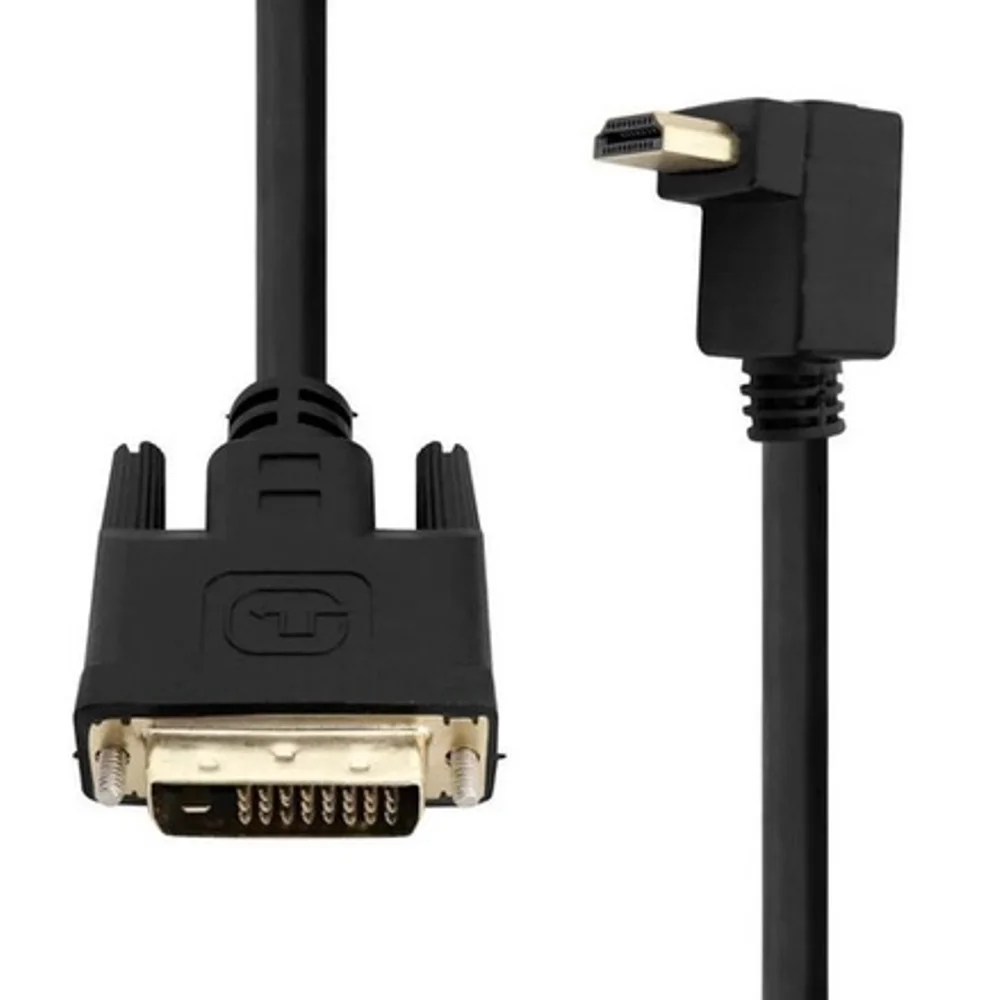 Imagem 3 de 3 do produto Cabo Adaptador HDMI X Dvi Vídeo Full Hd Projetor Preto 1,8 Metros