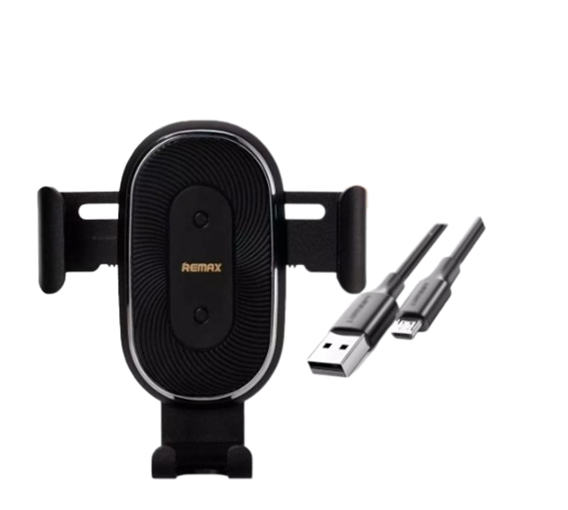 Carregador E Suporte Veicular Automático Sem Fio Qi Turbo 10w