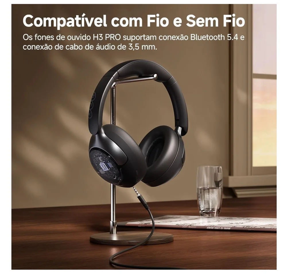 Imagem 2 de 5 do produto Headset Qcy H3 Pro Anc 50db Bluetooth 5.4 Multiponto 55h
