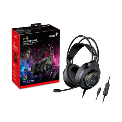 Headset Gamer Genius Hs-gx580u Preto.