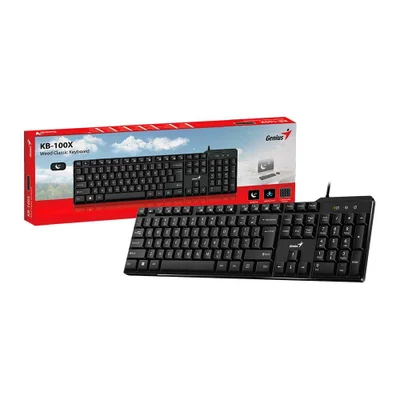 Teclado Multimidia Genius Kb-100x Usb Preto Abnt 2.