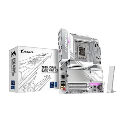 Placa Mãe Gigabyte Z890 Aorus Elite Wifi7 Ice, Intel LGA  1851, Atx, Wf/blt, Ddr5 - Z890 A Elite Wf7 Ice