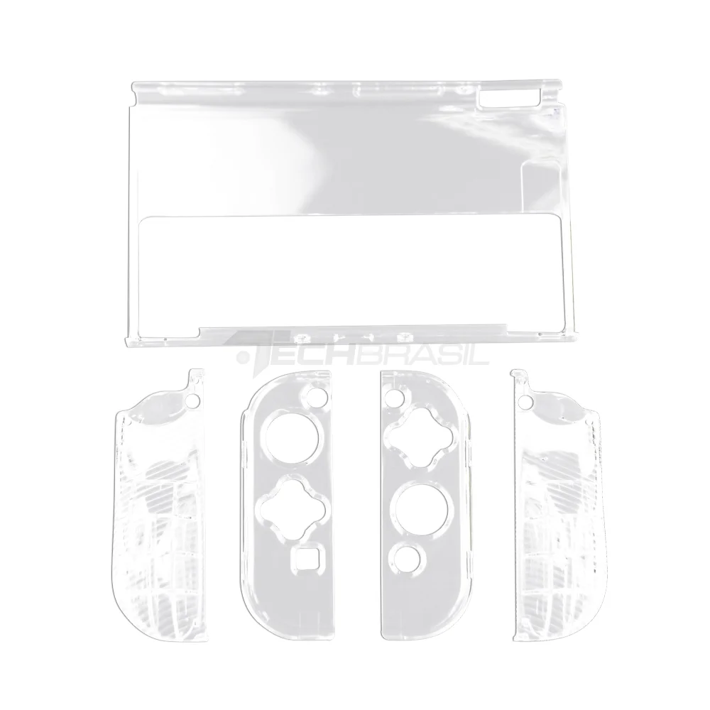 Imagem 2 de 5 do produto Kit Proteção Nintendo Switch OLED 8 Em 1 Case Película Caps Protetor