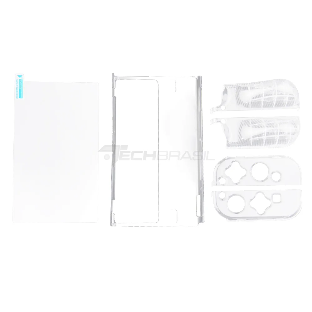 Imagem 5 de 5 do produto Kit Proteção Nintendo Switch OLED 8 Em 1 Case Película Caps Protetor