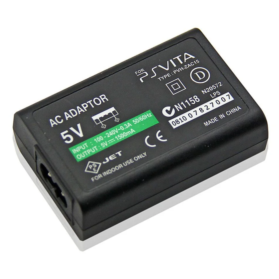 Imagem 2 de 3 do produto Carregador De Parede Bivolt Ps Vita Fat Fonte + Cabo Usb Dados