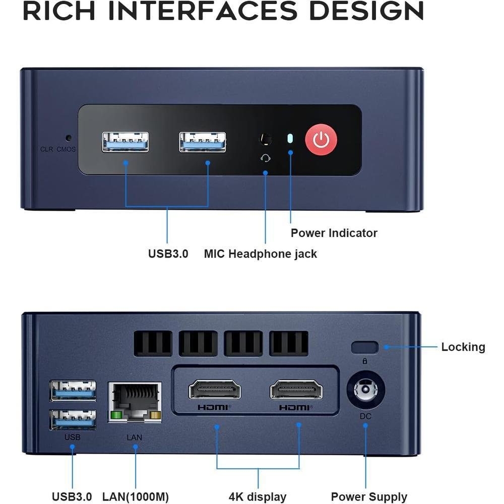 Mini Pc Intel N5095 8gb ssd 256gb