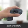 Webcam Logitech C270 HD, 720p, Microfone Integrado, USB 2.0 com 3MP - Cinza/Preta