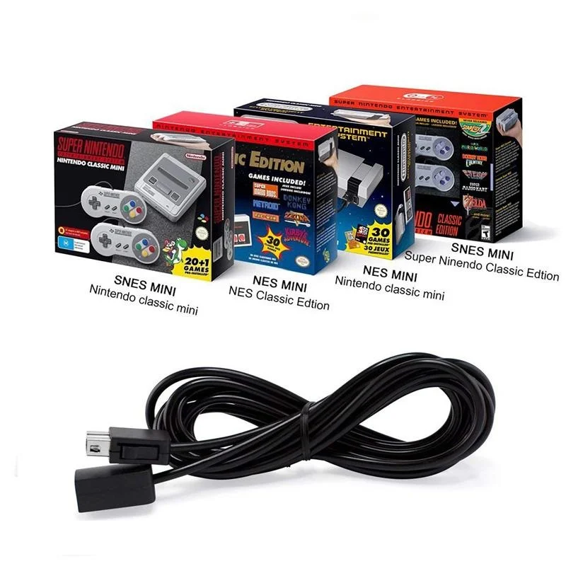 Imagem 5 de 5 do produto Cabo Extensor Controle Nintendo Nintendinho Nes Classic 1,8m