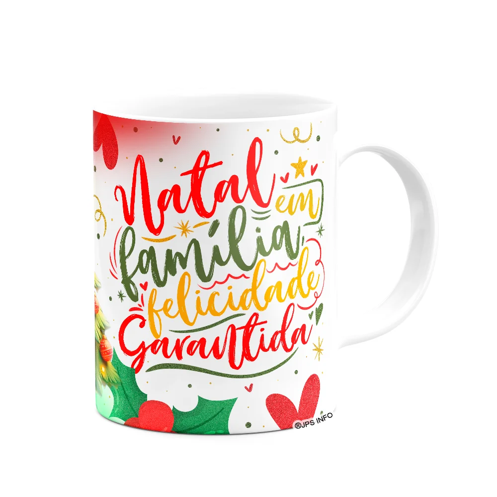 Imagem 3 de 3 do produto Caneca De Natal - Natal Em Família, Felicidade Garantida
