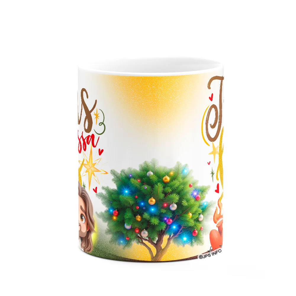 Imagem 2 de 3 do produto Caneca Natal Com Jesus - Jesus É Nossa Luz