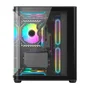 Gabinete Gamer Hayom Gb1798 Com 4 Fans RGB Com Vidro Preto