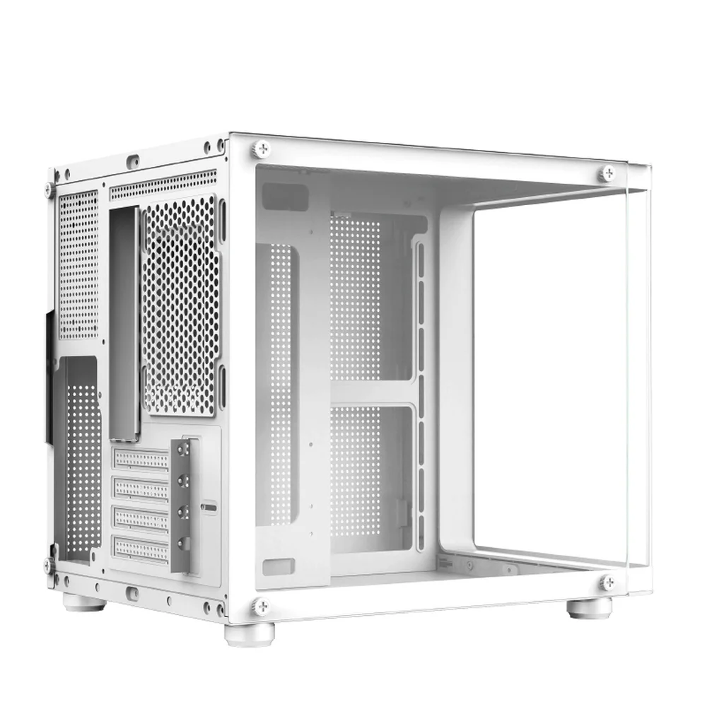Imagem 3 de 5 do produto Gabinete Gamer Hayom Gb1799 Com 4 Fans RGB Com Vidro Branco
