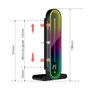 Suporte Para Placa De Vídeo (GPU) GH3 PRO, Coolmoon, Ajuste Vertical, Preto, ARGB 5v, Com Visor de Temperatura e LED Infinito