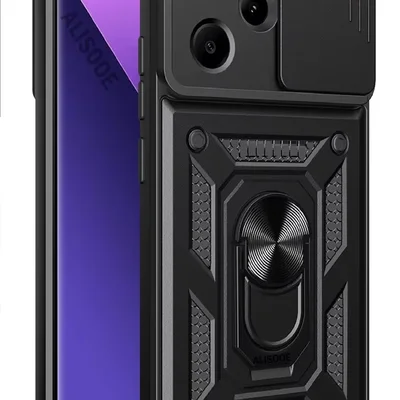 Capa Capinha Armadura C/ Proteção Da Camera Suporte Anel 360 P/ Xiaomi Redmi Note 13 Pro+ Plus