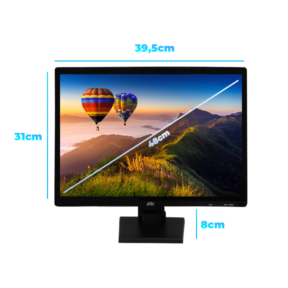 Monitor Touch Screen 17 Aitek Vga/hdmi Usb Com Caneta Bivolt