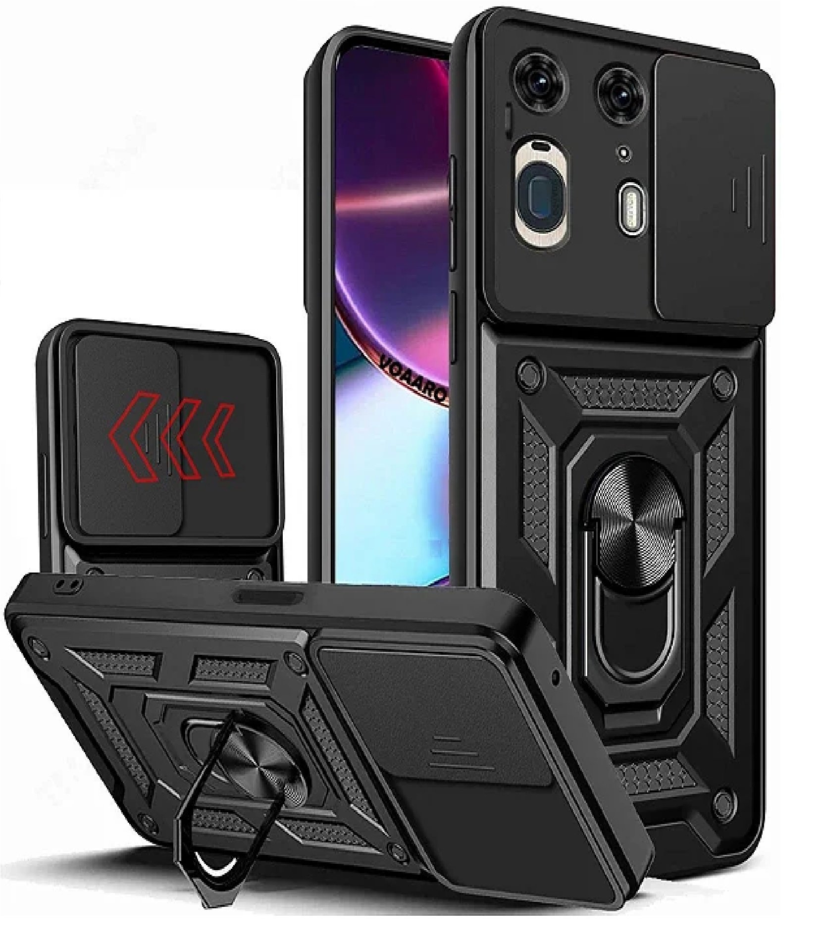 Capa Capinha Armadura Proteção Para Camera Suporte Anel 360 P/ Motorola Moto Edge 50 Ultra
