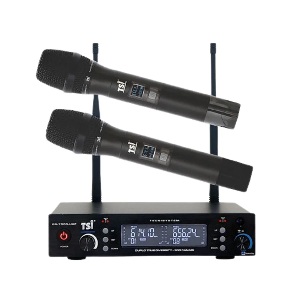 Imagem 3 de 5 do produto Microfone Tsi-7000 Uhf Sem Fio Duplo