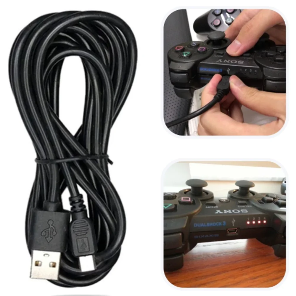 Imagem 3 de 4 do produto Cabo Carregador V3 Usb Para Controle De Playstation 3