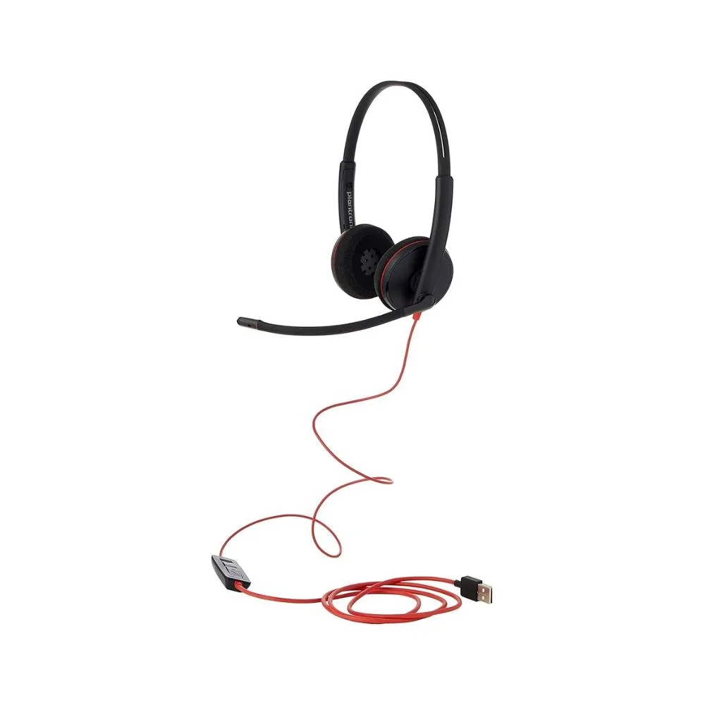 Headset HP, Com Microfone Stereo, USB-a Poly Blackwire, Preto - C3220 Headset HP, Com Microfone Stereo, USB-a Poly Blackwire, Preto - C3220