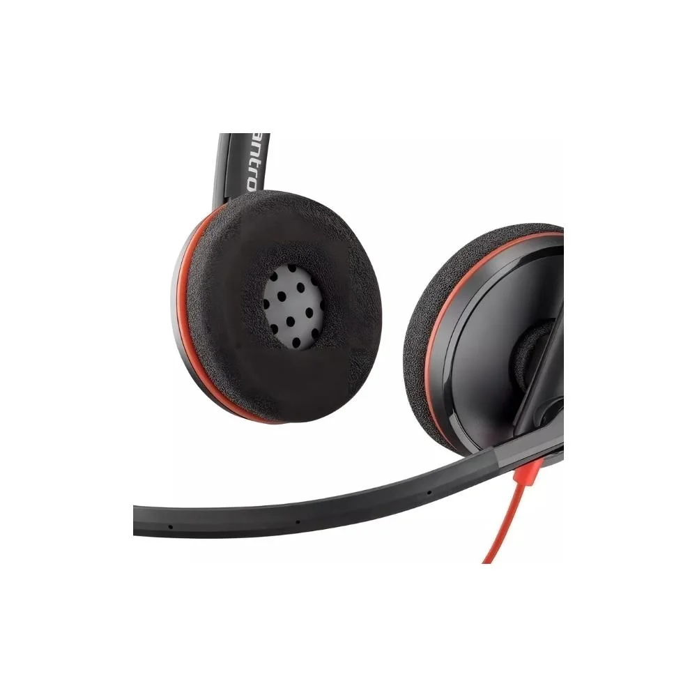 Headset HP, Com Microfone Stereo, USB-a Poly Blackwire, Preto - C3220 Headset HP, Com Microfone Stereo, USB-a Poly Blackwire, Preto - C3220