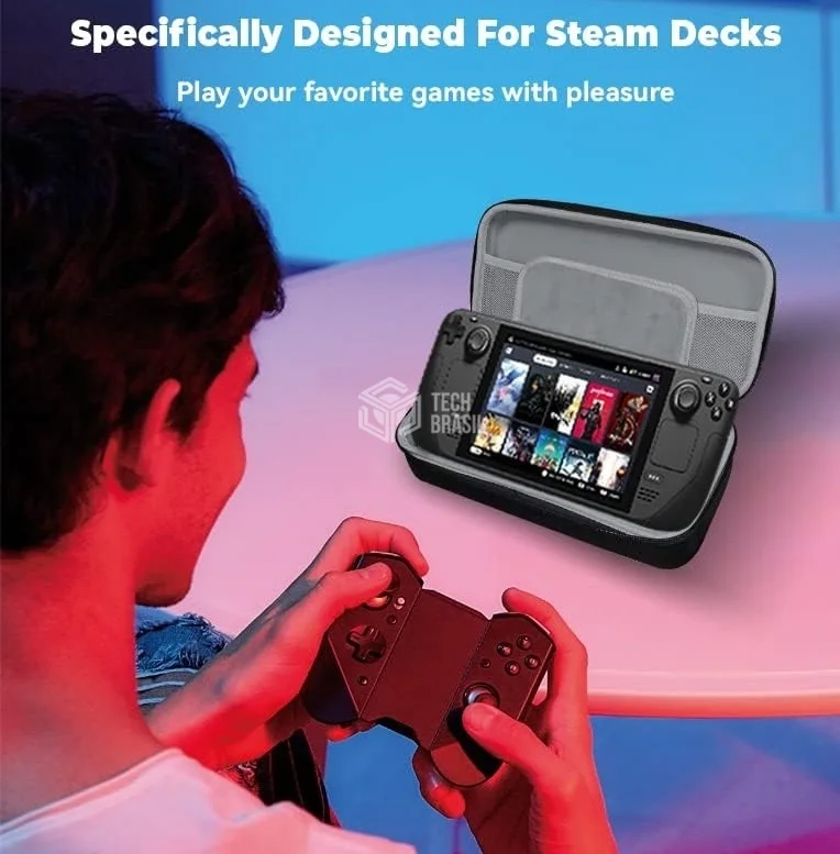 Imagem 2 de 5 do produto Case Bag Bolsa Estojo De Viagem E Proteção Para Steam Deck Preta