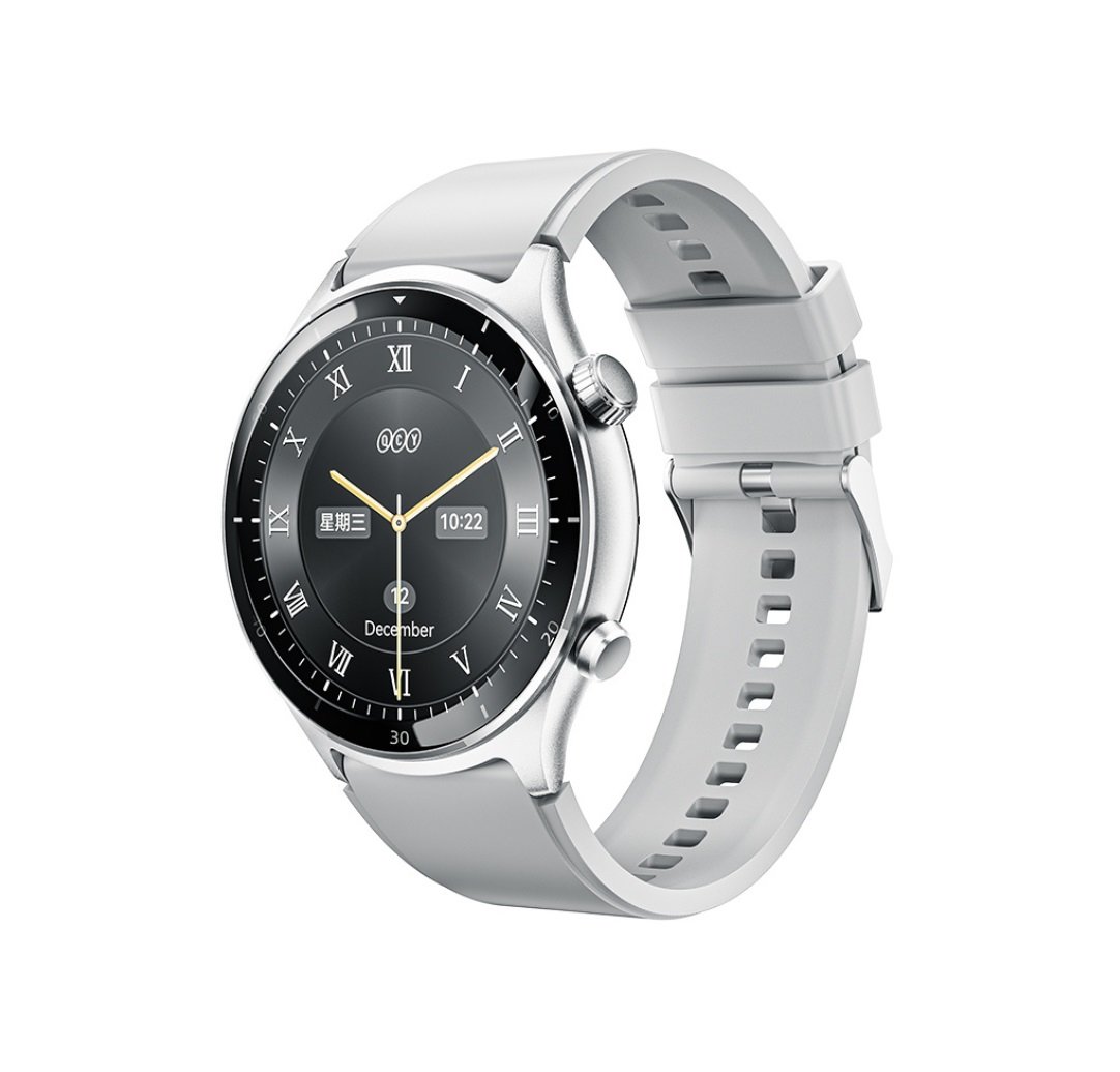 Smartwatch Qcy Active Gt Bluetooth Chamada 3atm Relógio Inteligente À Prova D'água - Prata