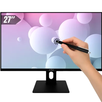 Monitor Gamer Touchscreen 27" Full HD IPS 75Hz 1ms, VGA HDMI USB, Ideal Jogo, Trabalho