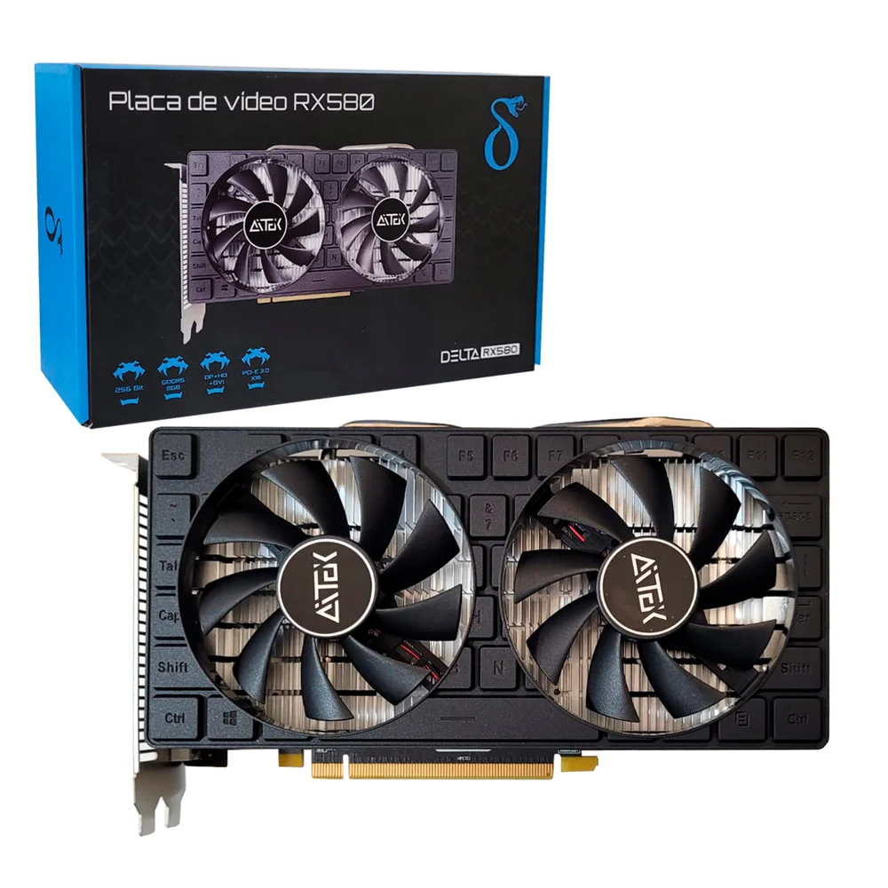 Placa de Vídeo Gamer Delta RX580, 8GB, 256Bits, DVI/HDMI/DP - DELTARX580 4