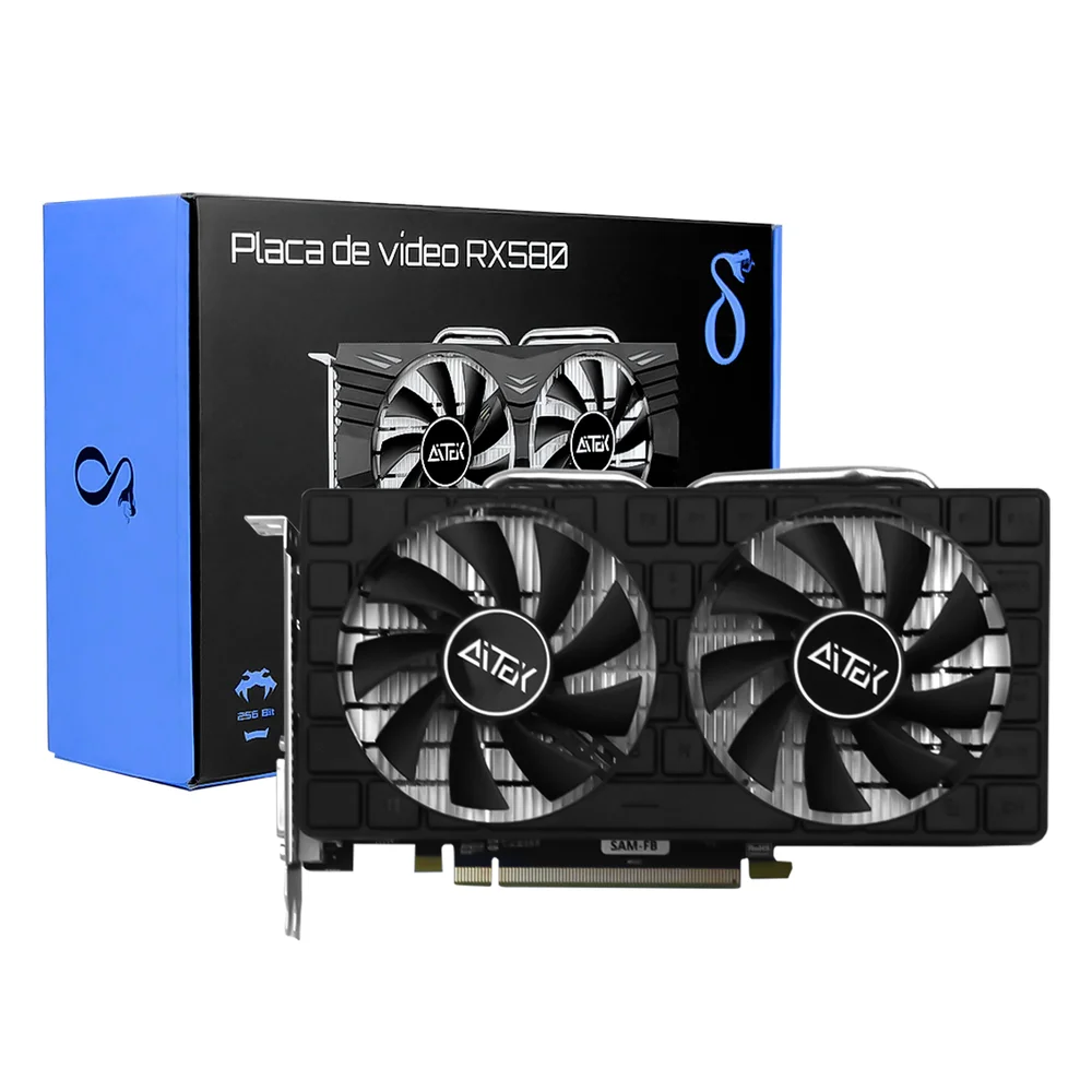 Placa de Vídeo Gamer Delta RX580, 8GB, 256Bits, DVI/HDMI/DP - DELTARX580