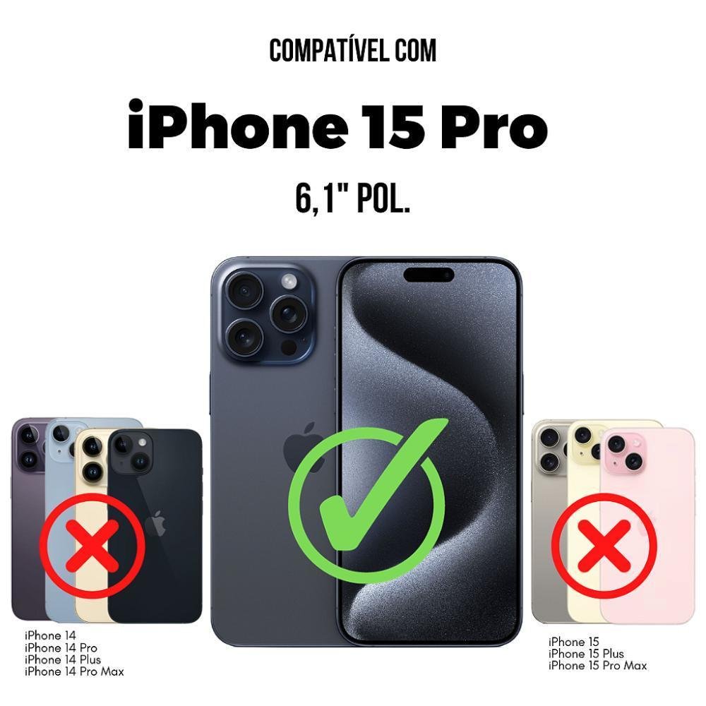 Imagem 2 de 2 do produto Kit Capa Dual Shock X E Pelicula Defender Pro Privacidade Para Iphone 15 Pro - Gshield