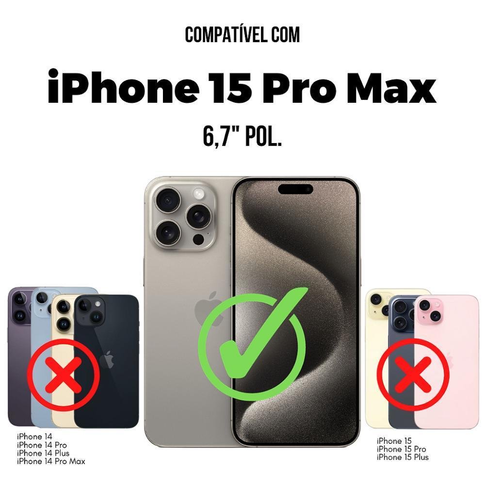 Imagem 2 de 3 do produto Kit Capa Magsafe Pro Preta E Pelicula Defender Pro Privacidade Para Iphone 15 Pro Max - Gshield