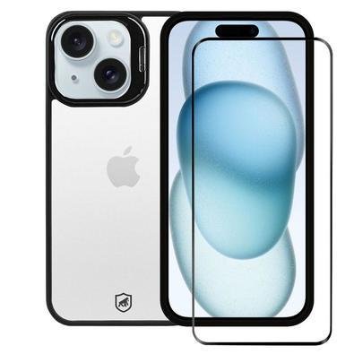 Kit Capa Gravity Preta E Pelicula Ultra Glass Para Iphone 15 - Gshield