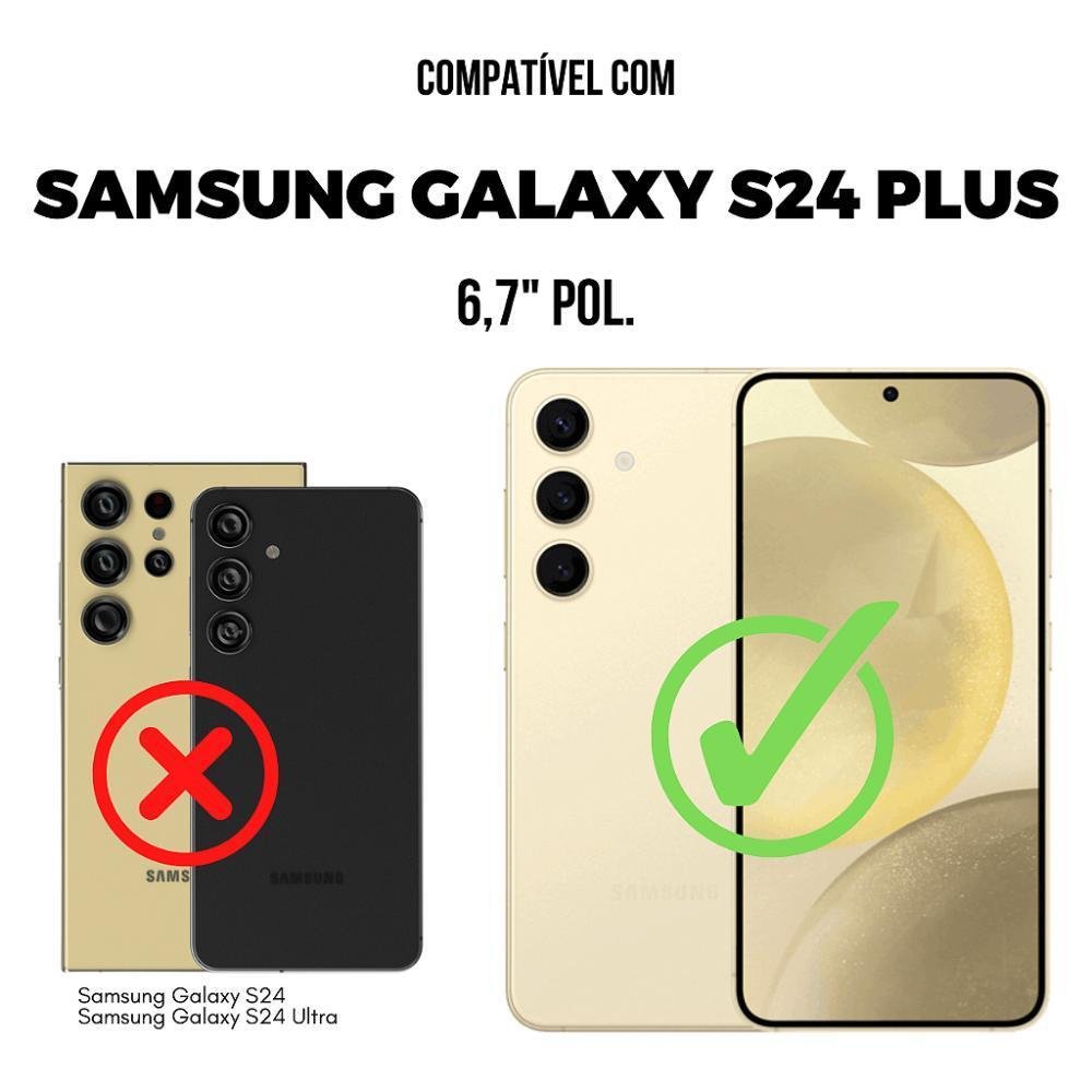 Imagem 2 de 3 do produto Capa Para Samsung Galaxy S24 Plus - Dual Sense Preta - Gshield