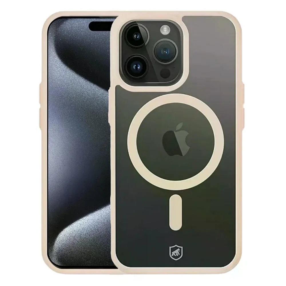 Imagem 2 de 4 do produto Kit Capa Magsafe Rosa E Pelicula Defender Pro Privacidade Para Iphone 15 Pro - Gshield.