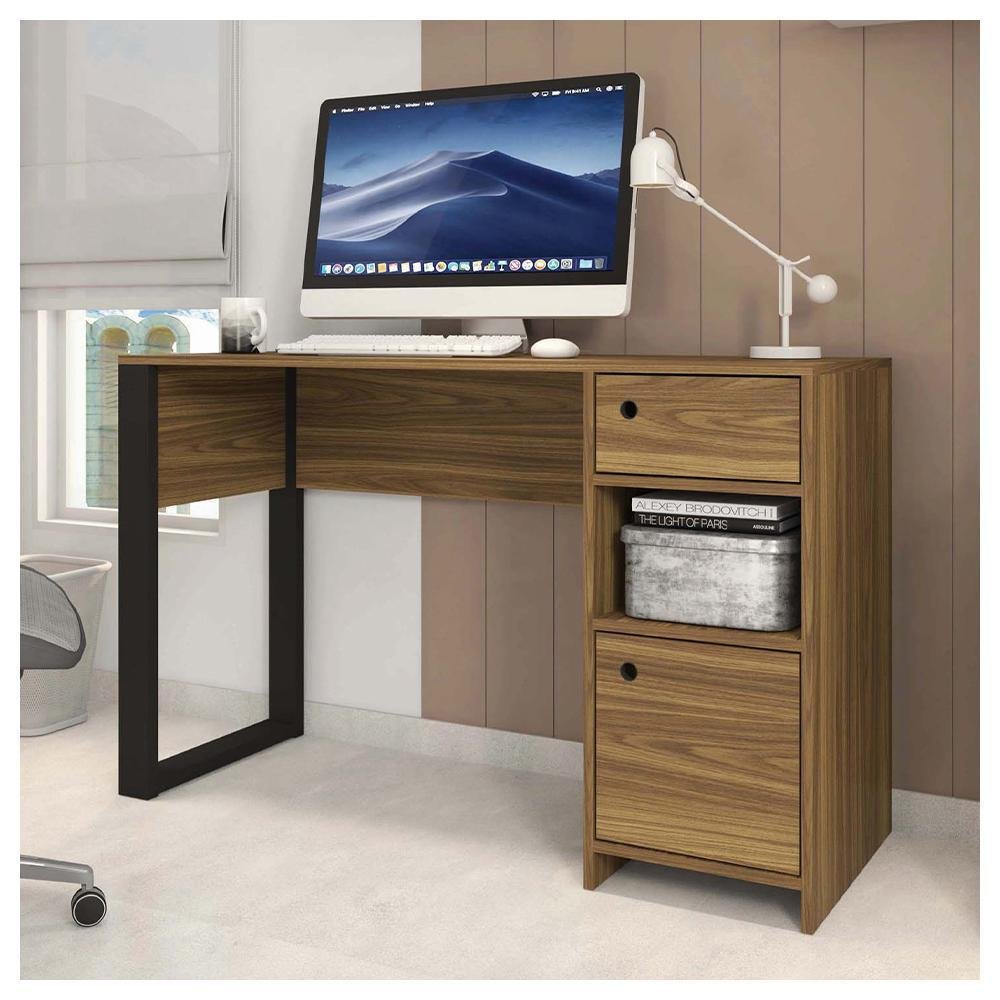 Imagem 5 de 5 do produto Escrivaninha Mesa Computador Escritório Meta Marrom Caemmun