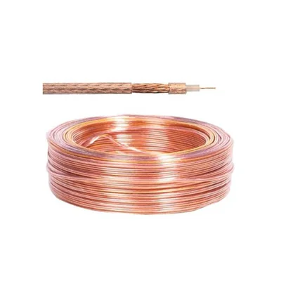 Cabo Coaxial Rg59 Cristal S/ Alimentacao 100mts