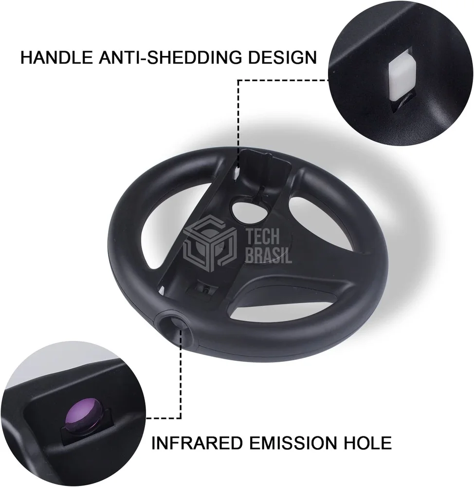 Imagem 2 de 5 do produto Volante Para Nintendo Wii E Wii U Preto