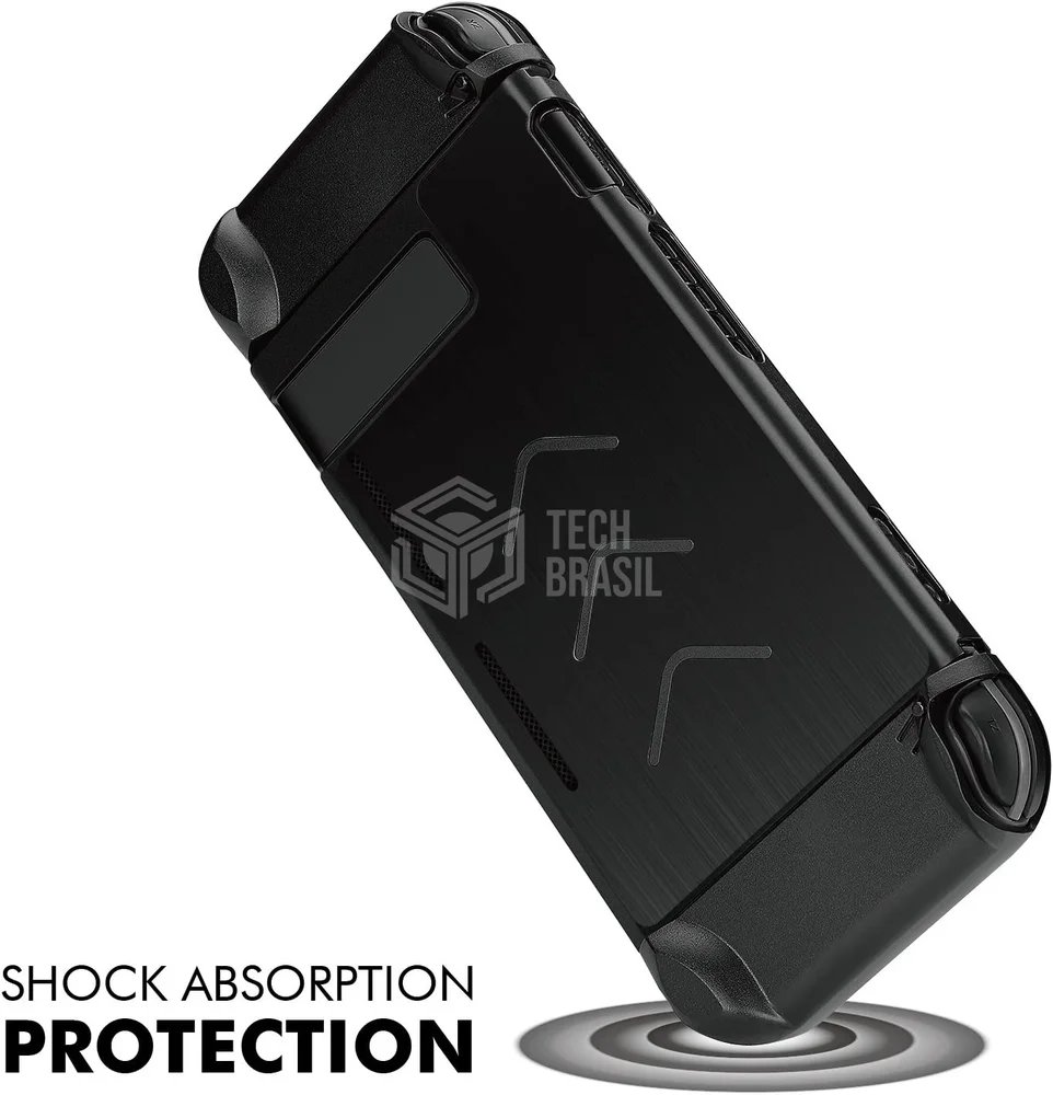 Imagem 3 de 5 do produto Capa Protetora Case De Alumínio Para Nintendo Switch E Joy-con Preto