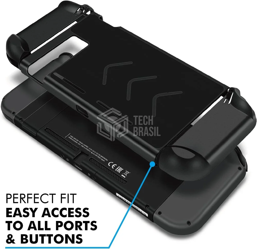 Imagem 4 de 5 do produto Capa Protetora Case De Alumínio Para Nintendo Switch E Joy-con Preto