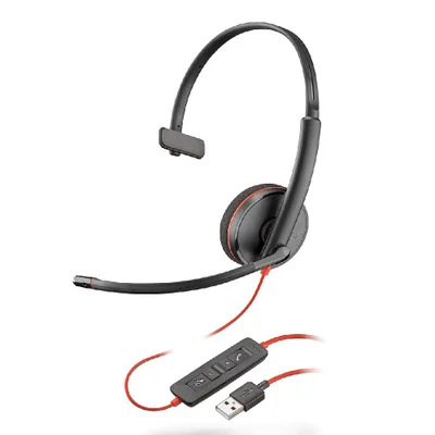Headset Hp Poly Blackwire C3210 Mono Usb-c+usb-a 8x214a6