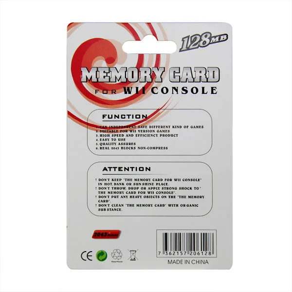 Imagem 4 de 4 do produto Memory Card Nintendo Wii 128mb - 2043 Blocos - Game Cube