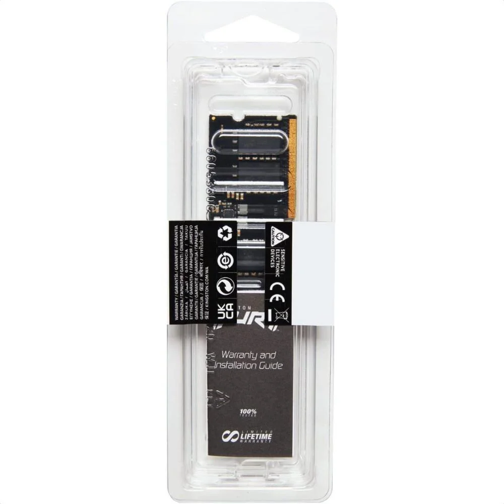 Imagem 3 de 5 do produto Memória Kingston Futy Impact, 16gb, Ddr5, 5600mhz, 1.1v, Cl 40, Notebook - Black - Kf556s40ib-16