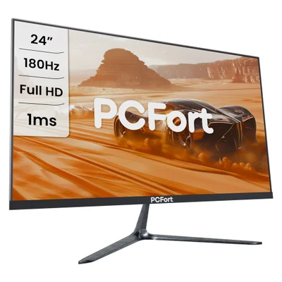 Monitor Gamer PCFort H238F180 24", 1ms, 180Hz, LED Full HD, 100% sRGB Freesync/Gsync, HDMI, Display Port, USB - VESA