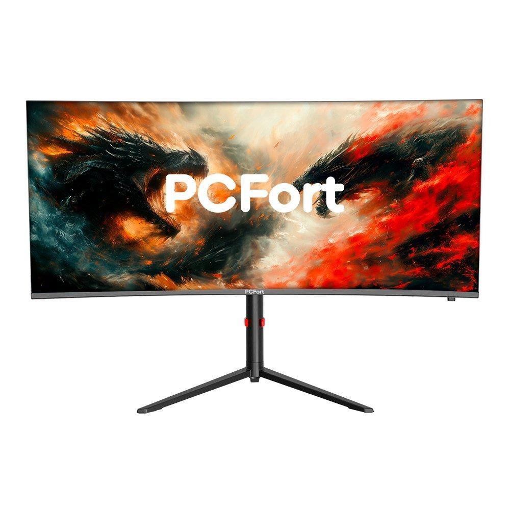 Monitor Gamer Curvo PCfort W340i165 34 Qhd 1ms 165hz 99% SRGB 2xdisplay Port 2xhdmi Free-sync/gsync Hdr Alto Falante