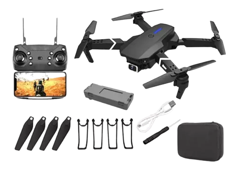 Imagem 3 de 4 do produto Mini Drone E88 Pro Câmera 4k Hd Wifi Cor Preto