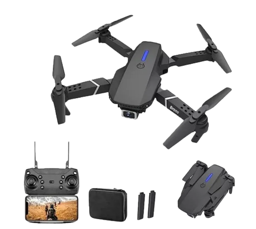 Imagem 4 de 4 do produto Mini Drone E88 Pro Câmera 4k Hd Wifi Cor Preto