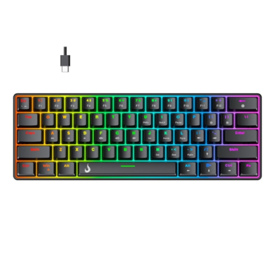 Teclado Mecânico Gamer Rise Mode Gm1 RGB Switch Outemu Blue Preto - Rm-tcm-gm1-bblue
